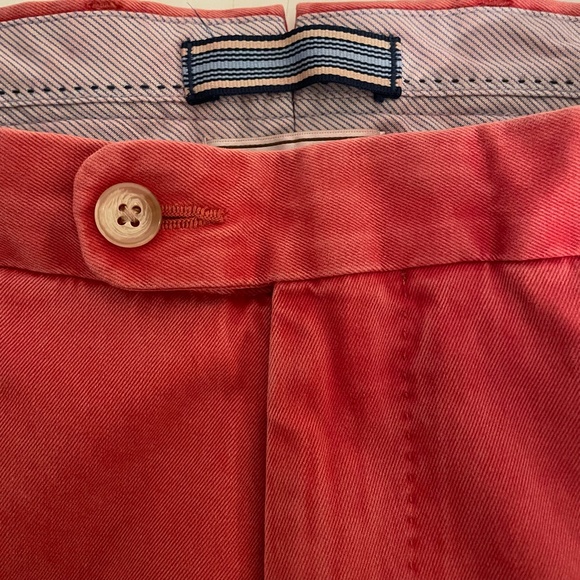 Peter Millar Pima Cotton 4 Pocket Flat Front Chino Pants‎ Salmon Pink Size 34 - Picture 4 of 6